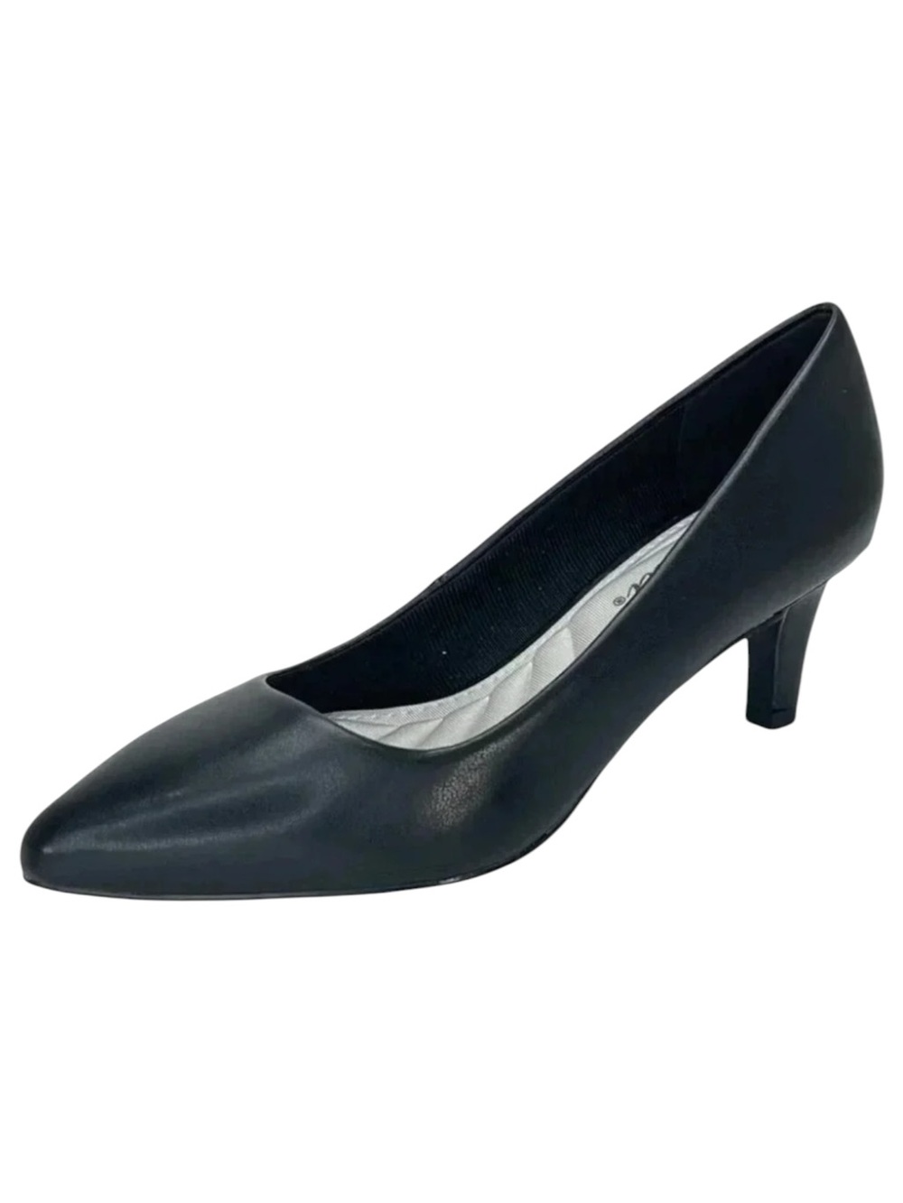 Easy Street Passion Black Faux Leather Womens Heels Size 5.5M